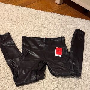 SPANX Shiny Black Leggings